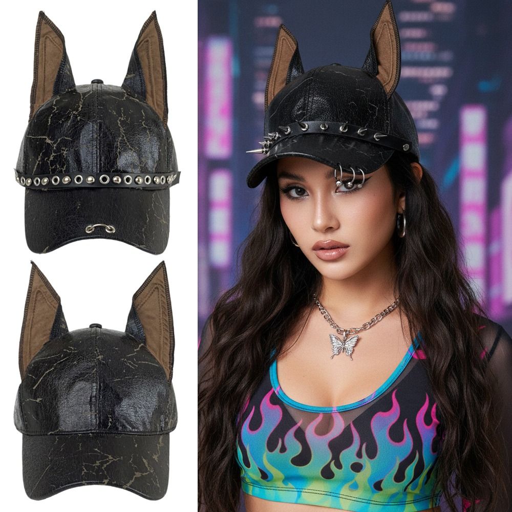 Fashion Punk Doberman Dog Ears - Baseball Cap Structured recension och pris